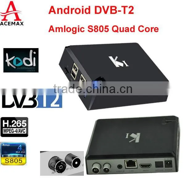Acemax KI DVB S2 Free to Air Set Top Box Amlogic S805 Quad Core Internet tv Set Top Box Support CCCAM, NEWCAMD, BISS
