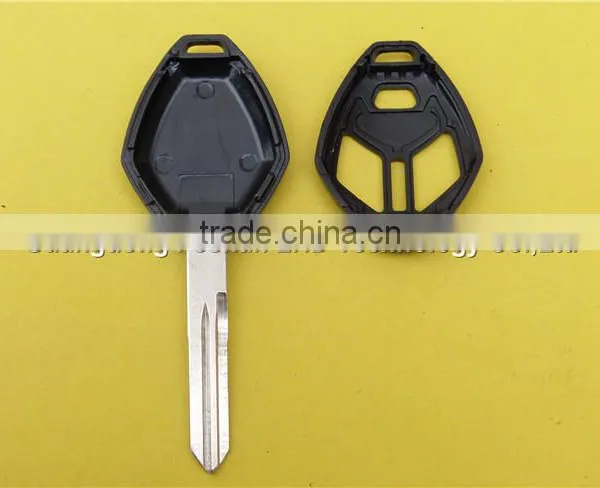 Replacement 2+1 Buttons With Logo Uncut Left Groove Blade Keyless Remote Housing Fob Key Case Shell Mistubishi Car Key photo-2