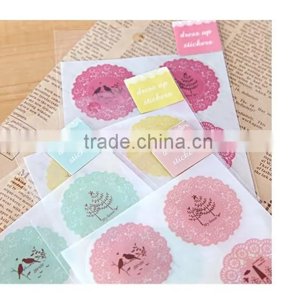 2015New Design Pvc Removable Sticker for Cell Phone Macbook Decor/DIY Product Flower Shape Removable Pvc Sticker photo-2