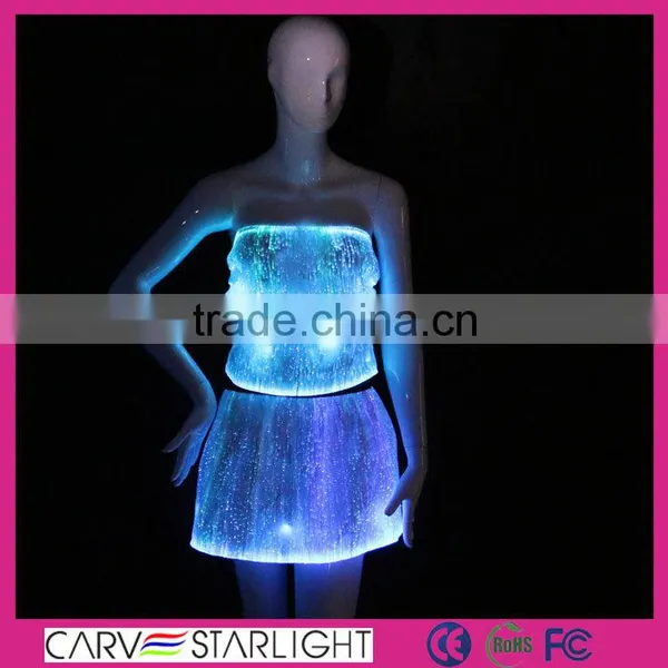 2016 New Products Luminous Strapless Top and Mini Skirts Sets photo-4