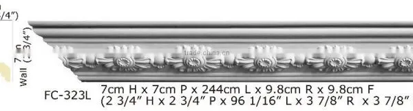 2015 High Quality Good Price Beautiful Luxury Decorative pu Carving Cornice Mouldings photo-3