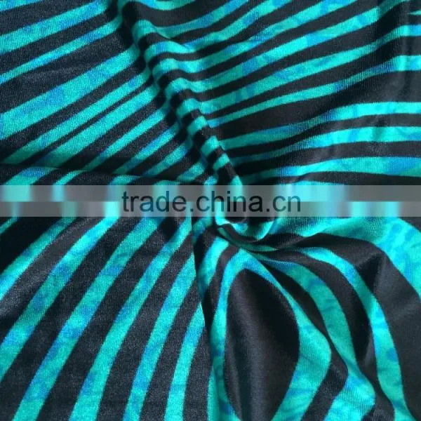 2015 New Product Printed 6%spandex+94%polyester Velvet Fabric photo-3