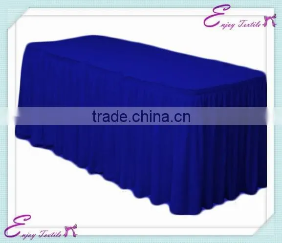 YHK#06 Pleats Table Skirt - Polyester Banquet Wedding Wholesale Chair Cover Sash Table Cloth Skirt Linen