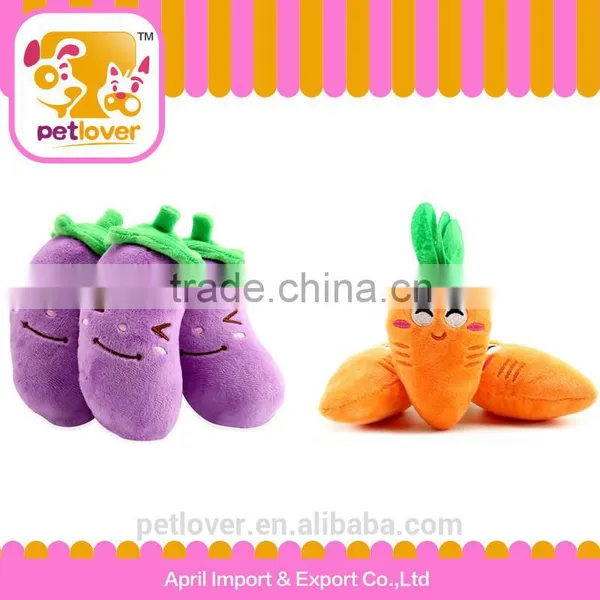 New Pet Vegetables Toys Sound Knot Pet Toy Carrots and Eggplant