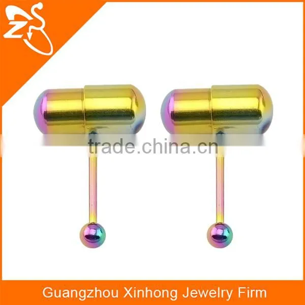 Free Sample Tongue Rings, Penis Pill Tongue Piercing Jewelry,magnetic Vibrating Tongue Ring photo-3