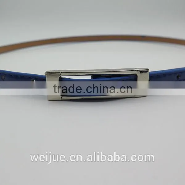 2015 Hot Sale Deep Blue Adjustable Skinny Ladies Belt for Women photo-3
