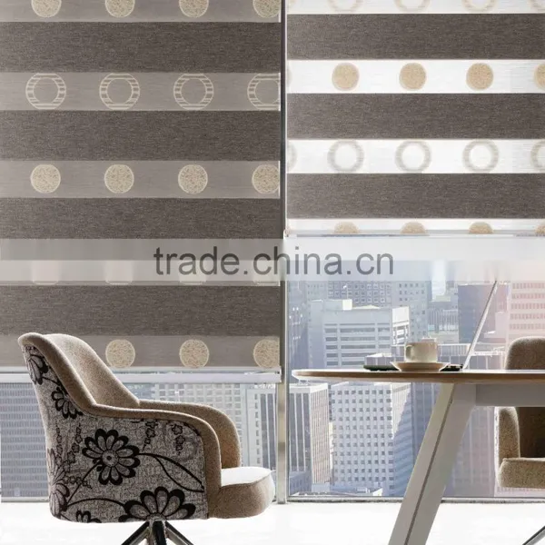 Blackout Double Layer Zebra Roller Shades, Office Curtain photo-2