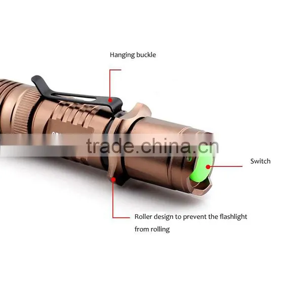 Aluminum Strong Bright Tactical T6 Led Flashlight photo-4