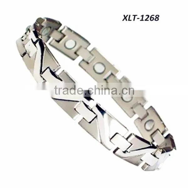 Strong Magnet Energy Bracelet High Polishing Titanium Magnetic Bracelet