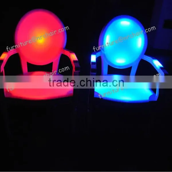 Shanghai Wholesale Event Rental Wood Furniture Acrylic LED Lighting Arm Chairs photo-3