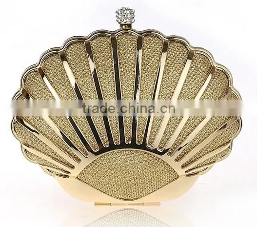 White Metal Frame Evening PU Clutch Bag photo-3