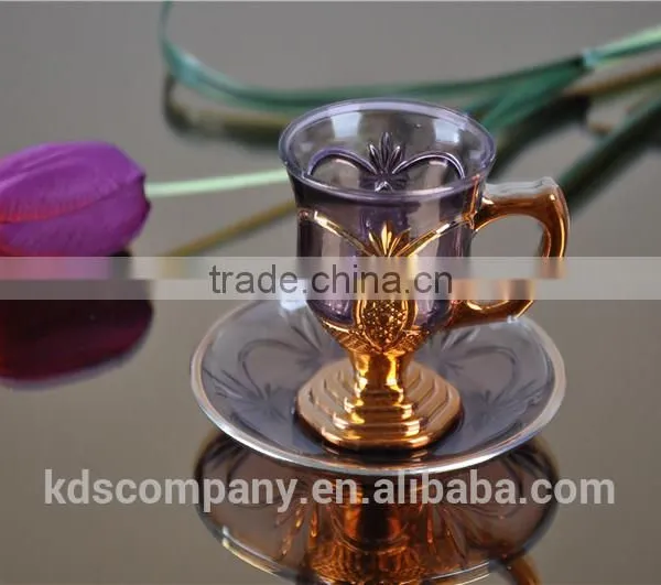 Eco Friendly Gold Plated Bulk Tea Cup and Saucer Sets photo-2