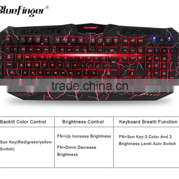 OEM USB Wired Split Keyboard With Changeable Color Backlit photo-3