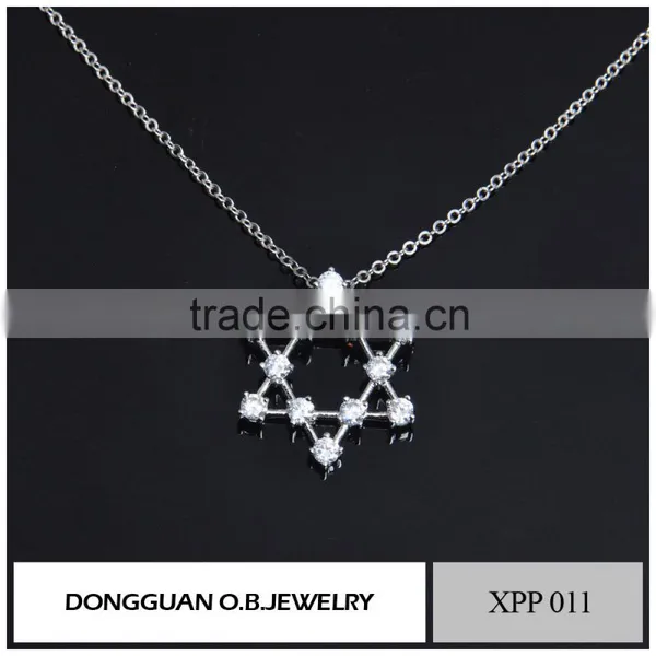 Crystal Necklace Pendant, Fashion LOVE Shape Pendant Jewelry With Imitation White Gold Plated photo-4