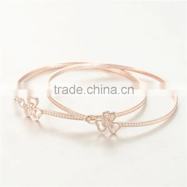 Latest Design Daily Wear Bangle Simple Gold Bangle Bracelet Clover Designs PB001A photo-6