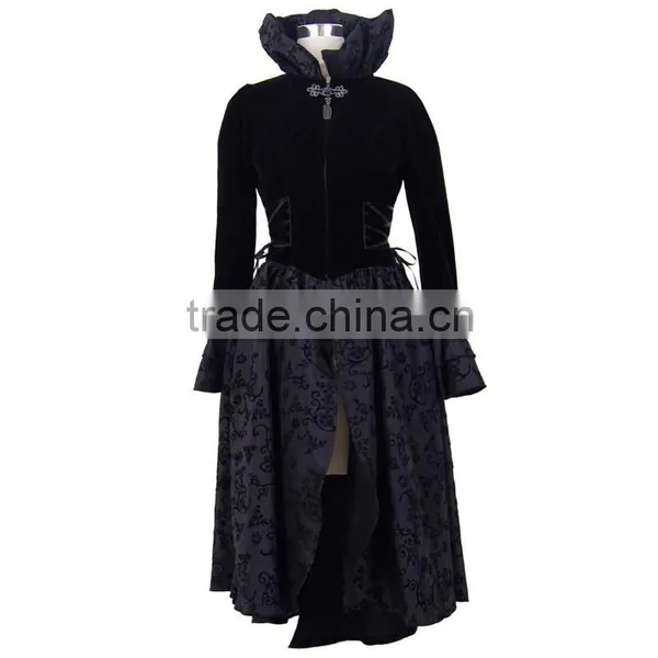 Devil Fashion 2015 Ladies Gothic Coat in Autumn CT005 photo-4