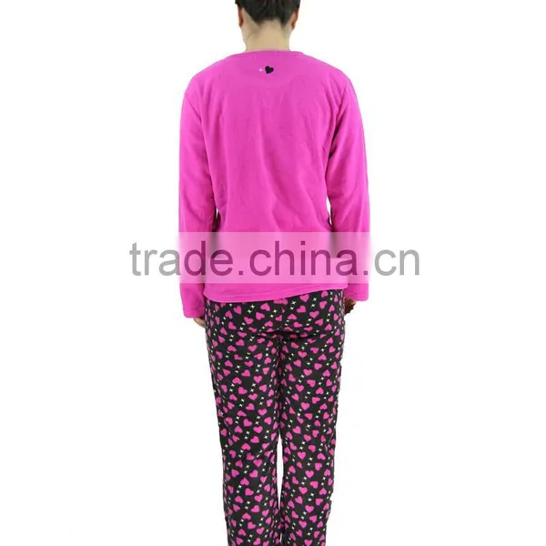 Kevince Women Polar Fleece Pyjamas Set Fusia Deer 1000pcs up OEM Factory Directly photo-3