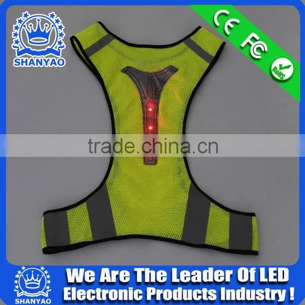 2016 Hot Selling LED Safety Mesh Vest For Road Safety At Night photo-3