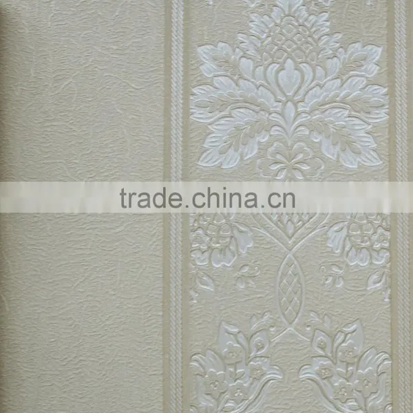 Korea PVC Wallpaper Striped and Floral Designer Wallpaper photo-2