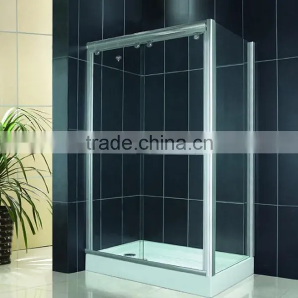 Double Sliding Doors Aluminum Frame Stable 8mm Glass Retangular Shower Cabin (KDS-PM02-2)