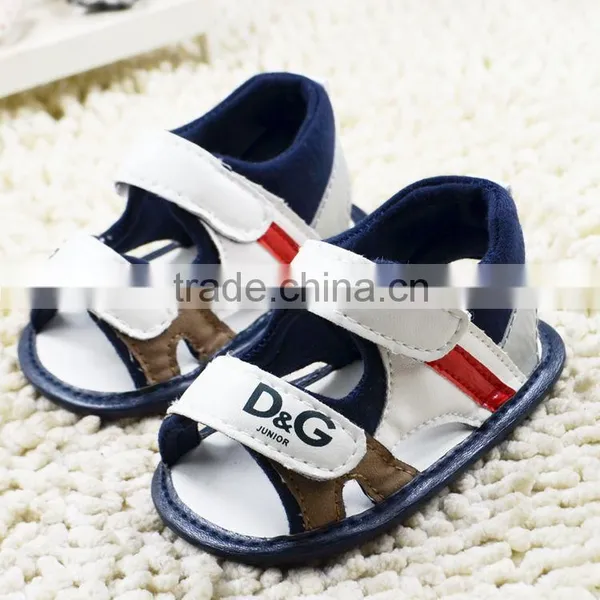 Fancy Infant Baby Handmade Shoe pu Baby Shoe Sandal photo-2