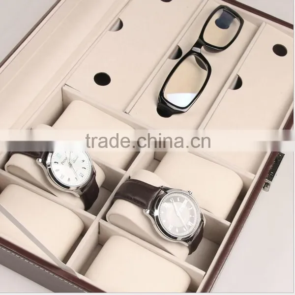 Chinese Factories Wholesale Custom PU Leather Jewelry Box, Multi-function Watch Boxes, Glasses Boxes photo-5