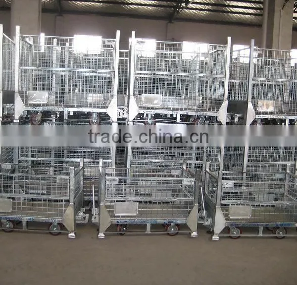 Hot Sale Easy Folding Storage Cage ,wire Container for Warehouse photo-6