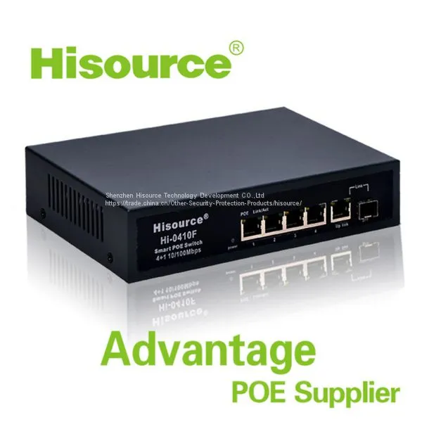 Unmanaged Poe Switch Fiber Optic 4+2 Port 48V for CCTV photo-5
