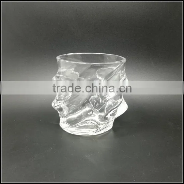 12 oz High White Unique Glass Candle Holder photo-5