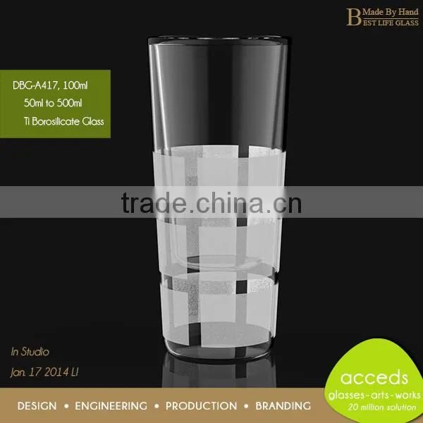 Hand Made Double Wall Pyrex Glass Water Cup With Handle photo-4