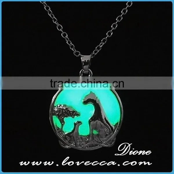Dark Luminous Necklaces Silver Color Chain Pendant Lighting photo-6