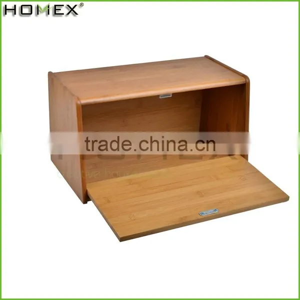 Custom Health Bamboo Bread Bin With Lid/Homex_Factory photo-2