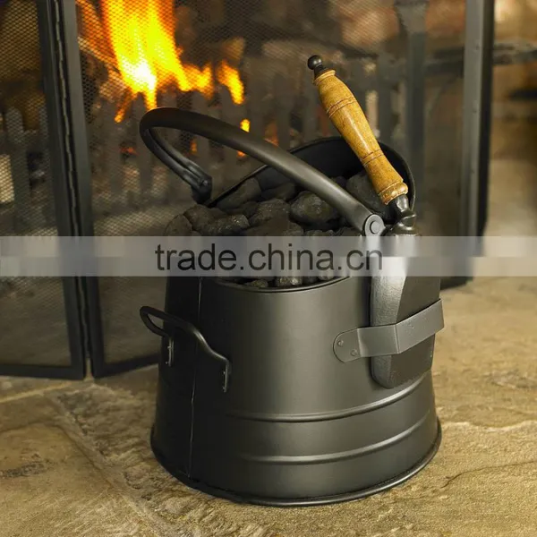 Hot Selling Custom Design Iron Coal Bucket Fireplace Metal Coal Hod on Sale photo-2