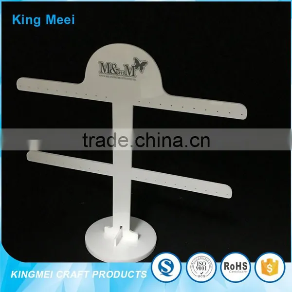 2017 New Fashion Milky White Acrylic Jewelry Display Stand photo-2