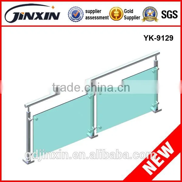 JINXIN Customized Glass Fence_tempered Glass Fence Panels Stair Railing Cost photo-5