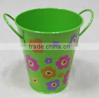 Iron X'mas Decoration Buckets With Water Transfer Decal photo-2