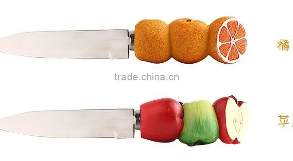 2015 Stainless Steel Fruit Shaped Handle Knife With pp Handle photo-3