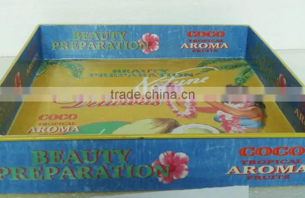Colourful Decorative Metal Tray for Garden and Ornament photo-5