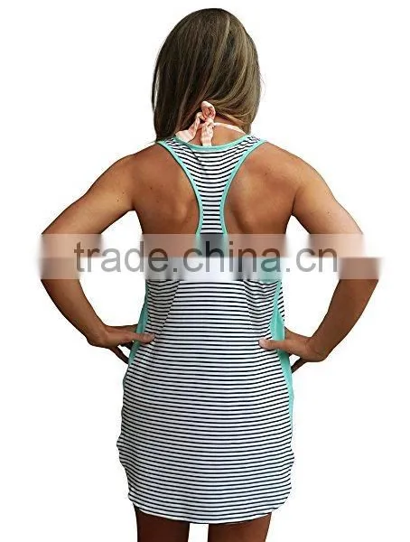 Swimsuit Cover Up Super Soft Cotton Polyester Blend Tank Extender Racerback Swimsuit Beachwear Dress Swimwear One Piece photo-4