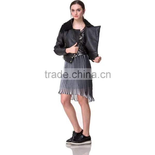 Guangzhou Domin Fashion Factory Directly Wholesale 2017 Ladies Winter Jacket photo-3