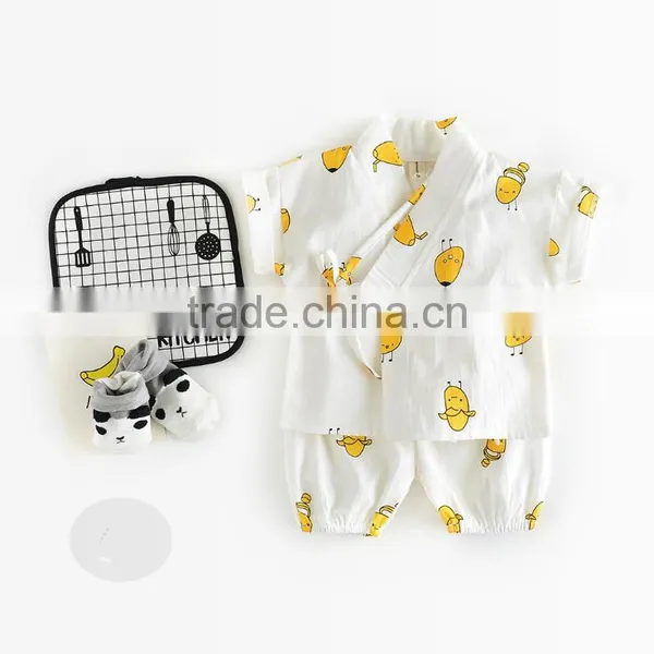 2017 Unisex Toddler Sleepsuits Baby Cotton Long Sleeve Pajamas Set photo-2
