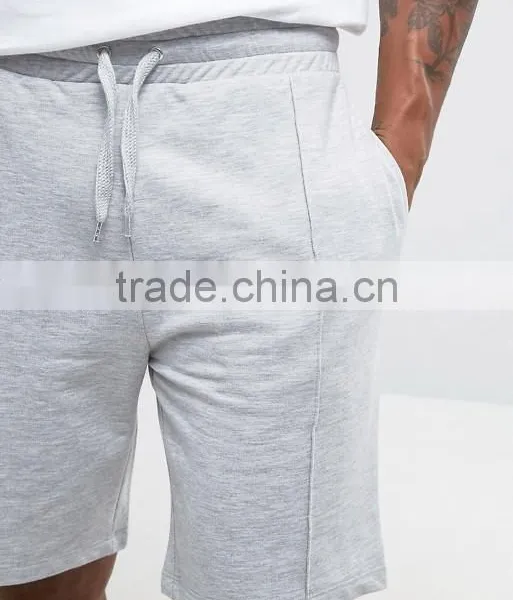 High Quality New Design Custom Drawstring Waist 65% Cotton 35% Polyester Breathable Jersey Men's Fleece Sweat Running Shorts photo-3