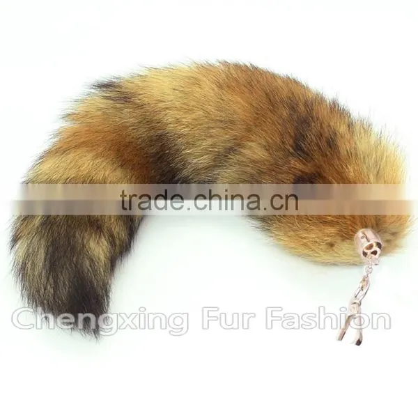 CX-R-42 Cheap Fashion Genuine Promotion Key Fox Fur Tail Bag Charm photo-2