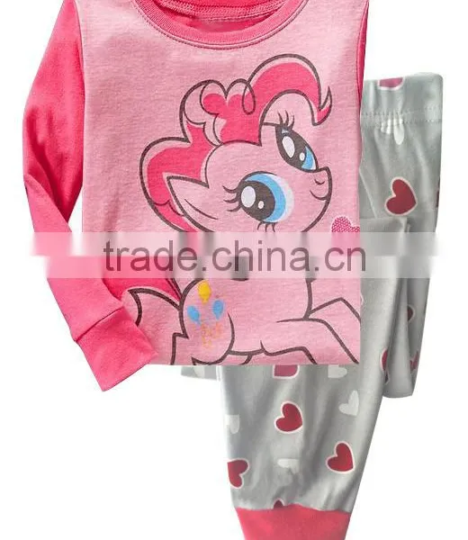 S32671W High Quality 100% Cotton Soft Wear Cartoon High Printed Kid's Pajamas Children Sleepwear photo-3