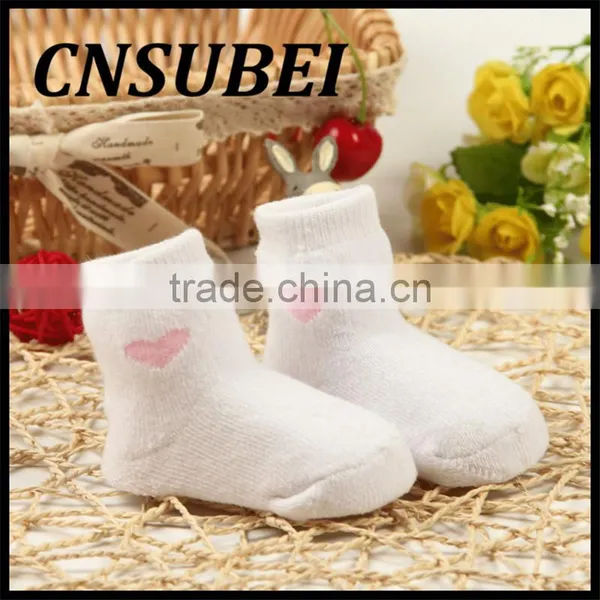 High Quality Custom Cartoom Love Baby Cotton Terry Tube Socks/ Baby Fashion Winter Cute Causal Socks photo-4