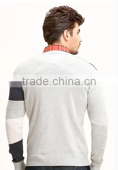 New Cool Long Sleeve Knitted V Neck Cap Sweater Men for Hot Selling photo-3