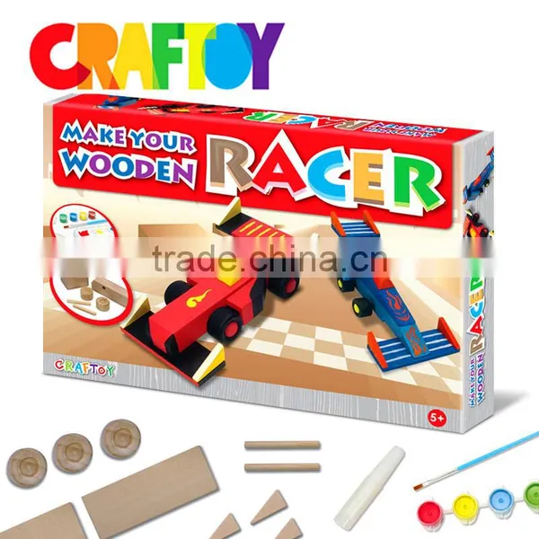 Teaching Materials Color Your Wooden Racer photo-1
