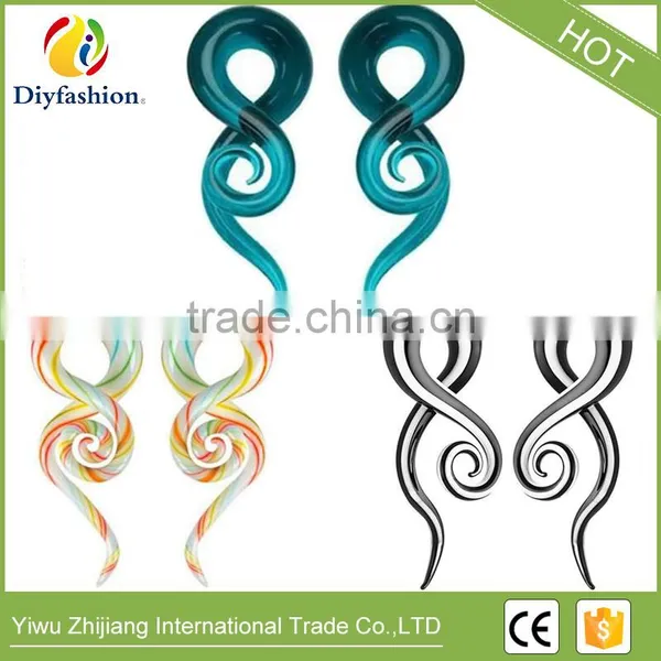 Colorful Glass Snail Ear Plug Fashion Body Piercing Jewelry photo-5
