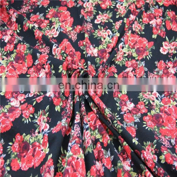 Spandex Cotton Jersey Printed Fabric for Ladies Shirt Dress photo-4
