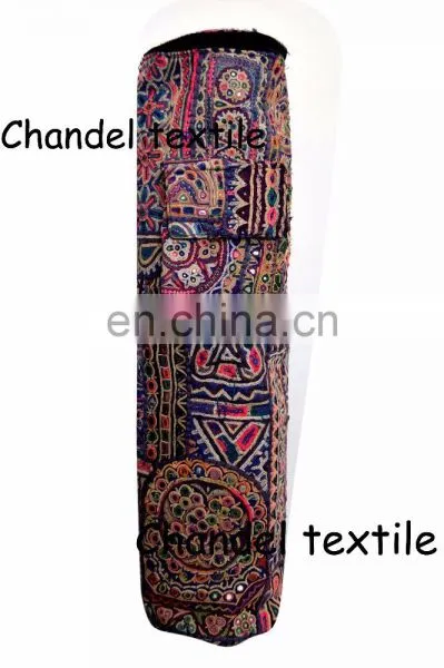 Banjara Yoga Mat Bag - One of a Kind - Handmade With Antique Ethnic Style Yoga Bag Yoga Met Bag Ethnic Hand Embroidered Vintage photo-5